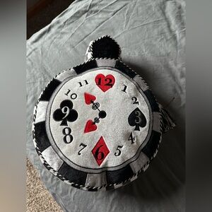 Disney Black and Red Playing Card Pillow
